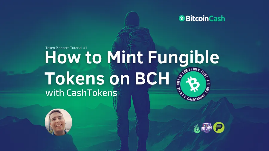 Learn how to mint your first fungible tokens with CashTokens on Bitcoin Cash.