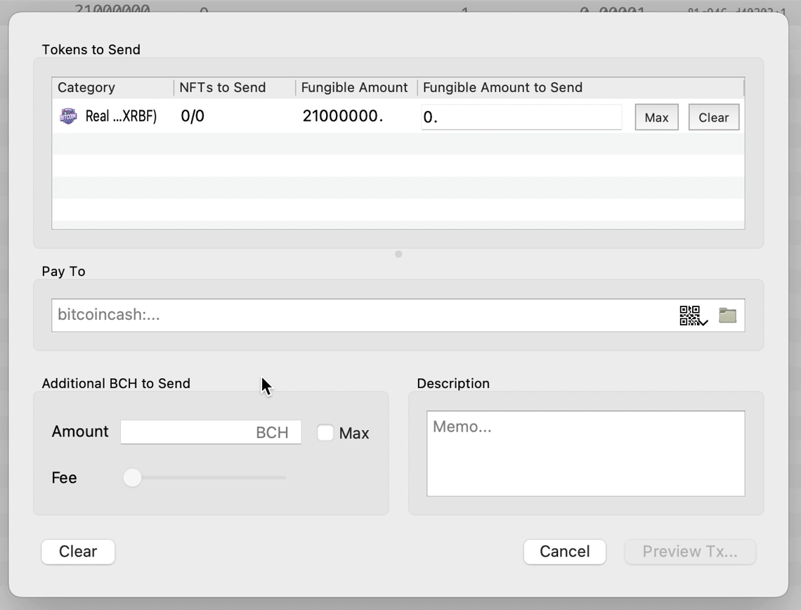 Send FTs with Electron Cash